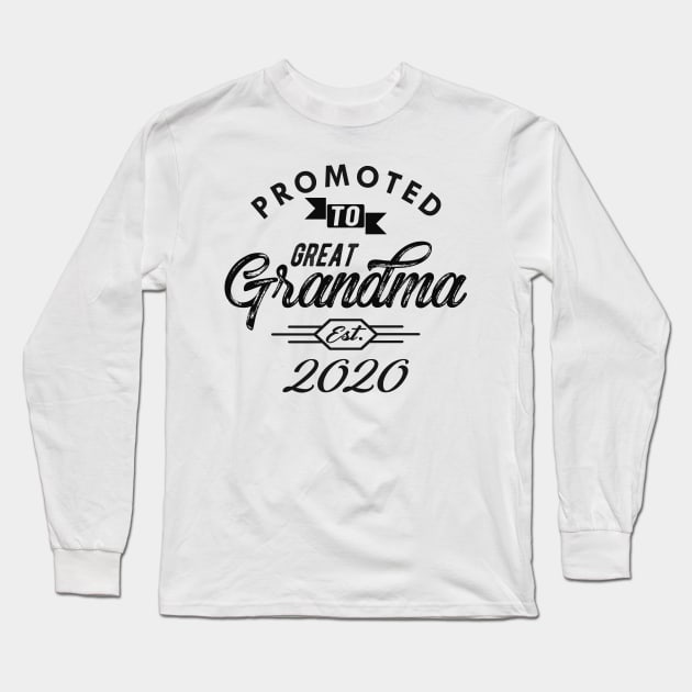 Promoted to great grandma est. 2020 Long Sleeve T-Shirt by KC Happy Shop